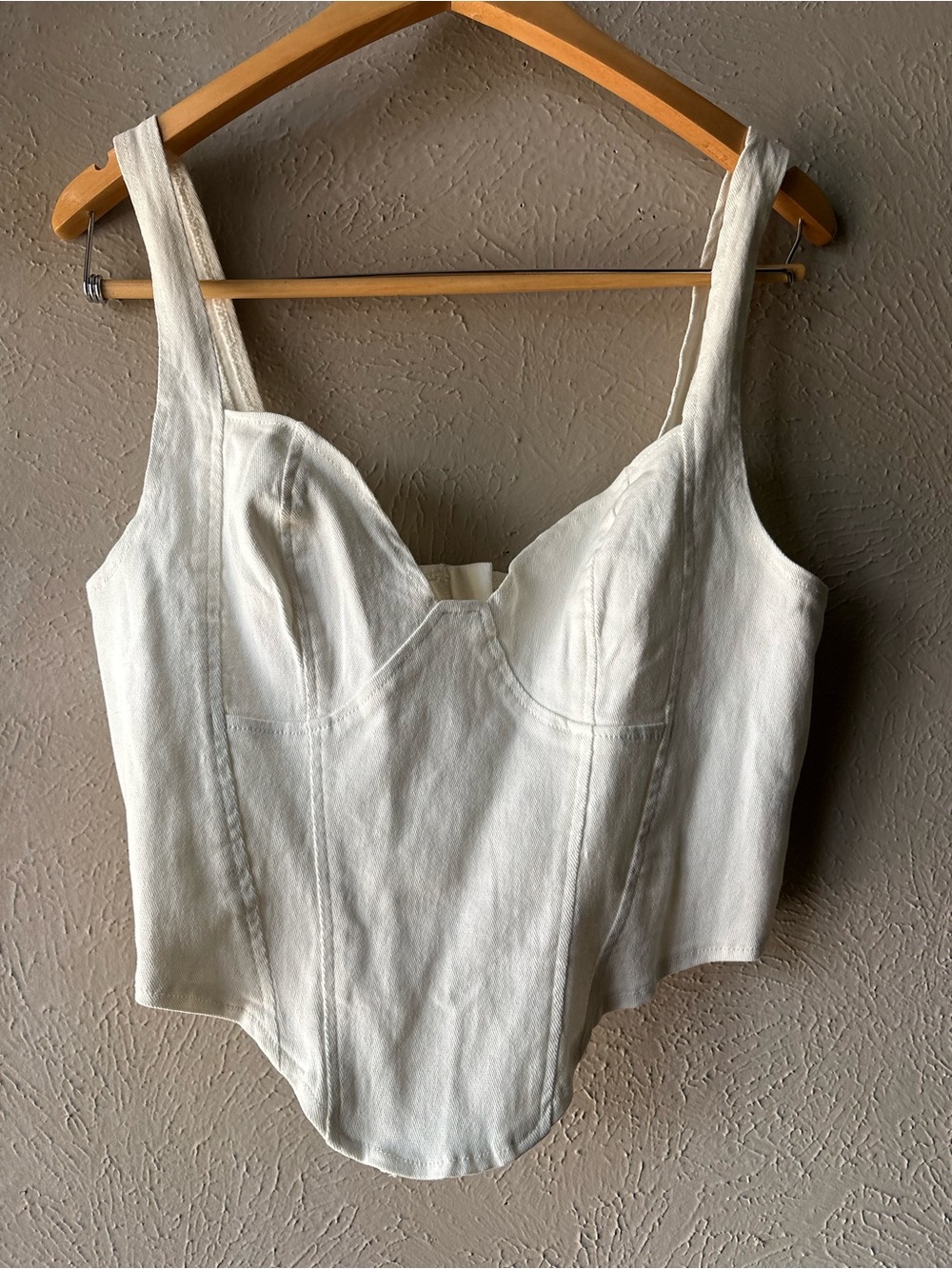 SHEIN White Sculpted Bustier Camisole Top